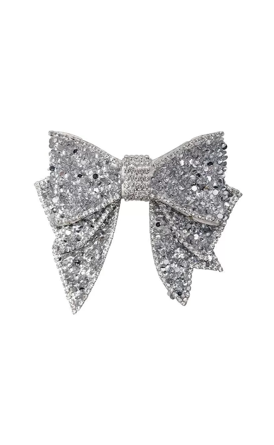 Black Colour Broche - Elvira - Silver Discount