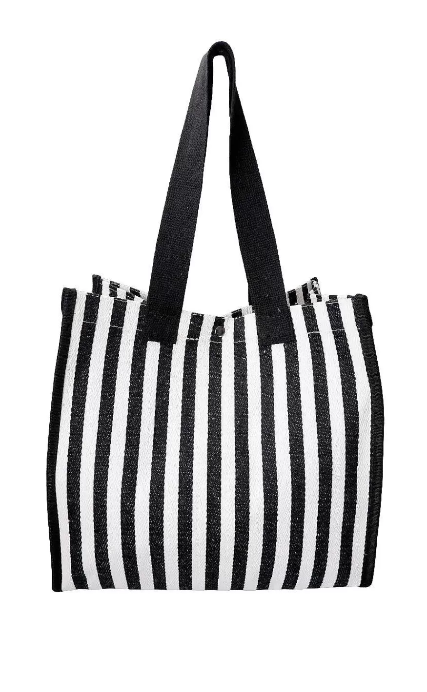 Black Colour Taske - Piper - Black Stripe Hot