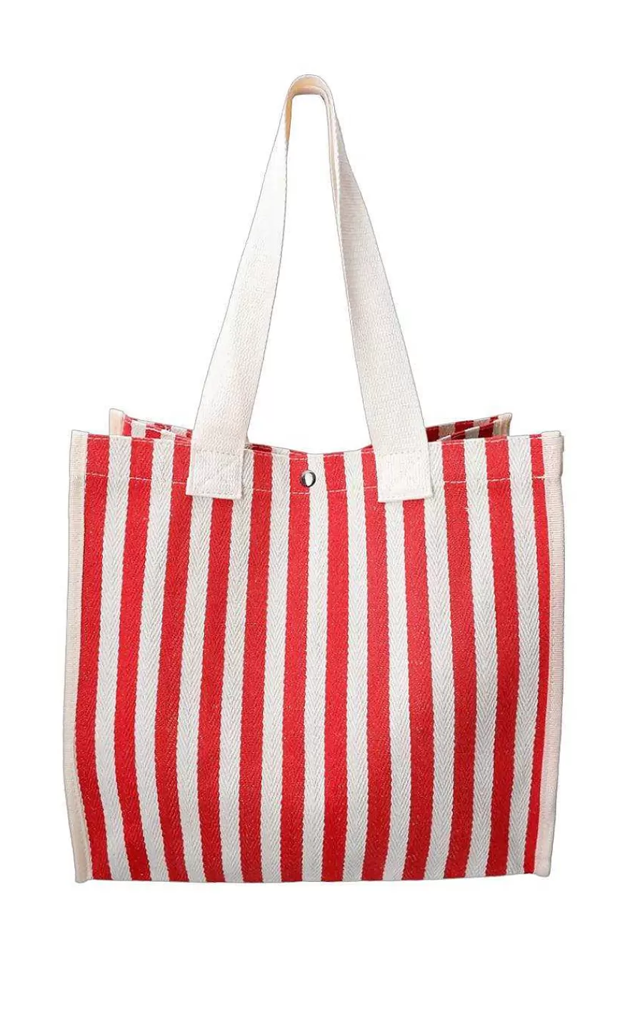 Black Colour Taske - Piper - Red Stripe Cheap