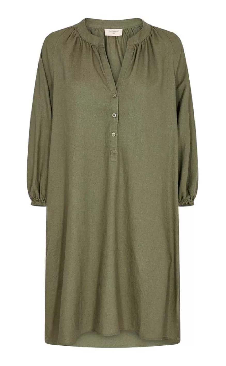 FreeQuent Kjole - Lava Kaftan - Deep Lichen Green Clearance