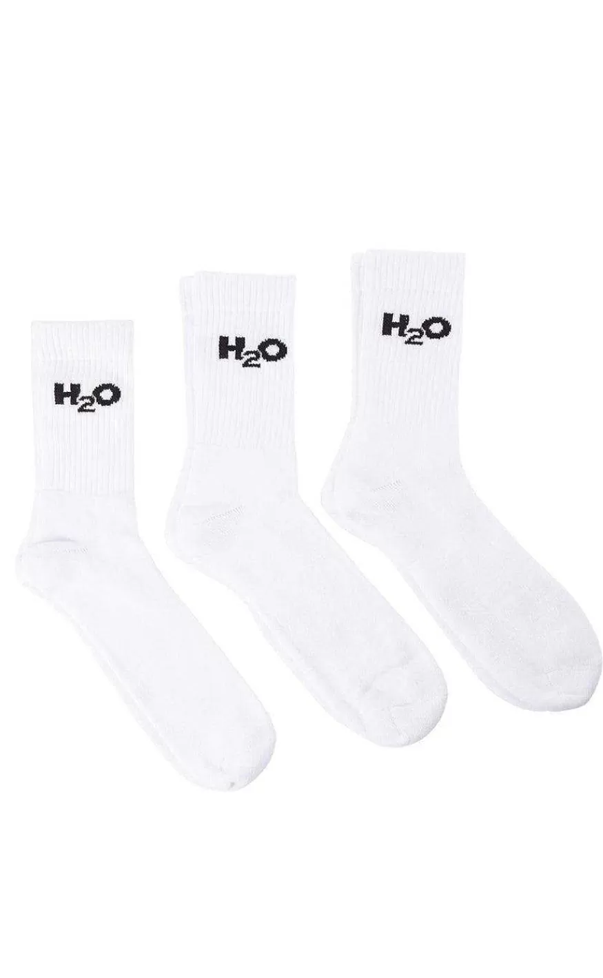 H2O Strømper - 3-Pack - White Shop