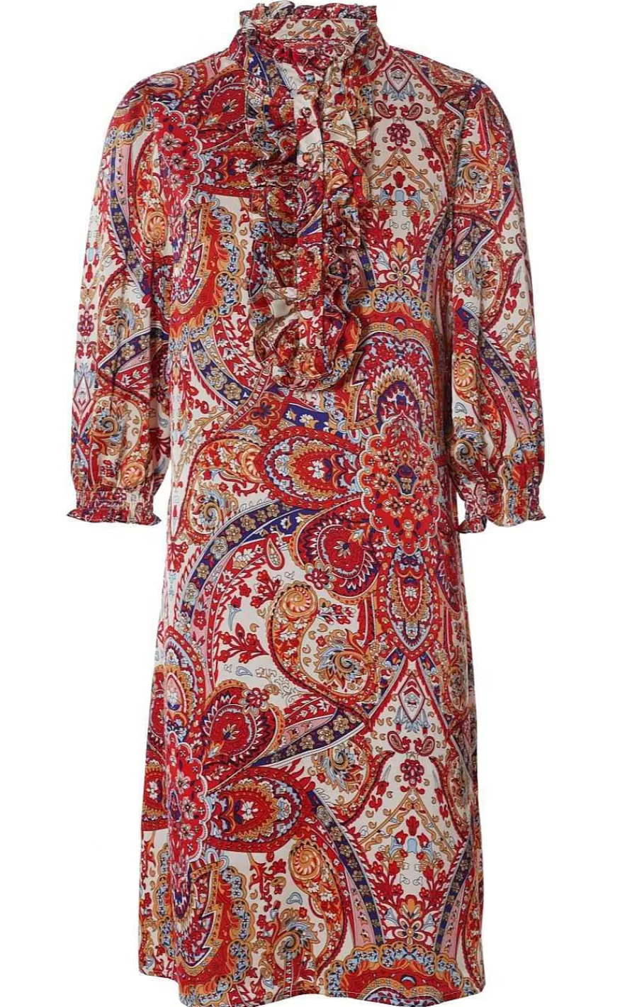 INA Copenhagen Kjole - Camilla - Red Paisley Online