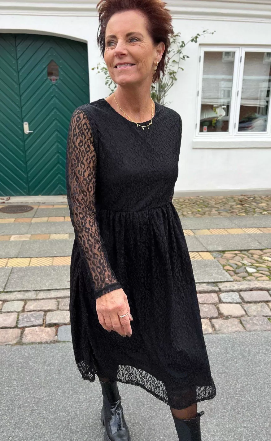 INA Copenhagen Kjole - Liva - Black Leopard Lace Store