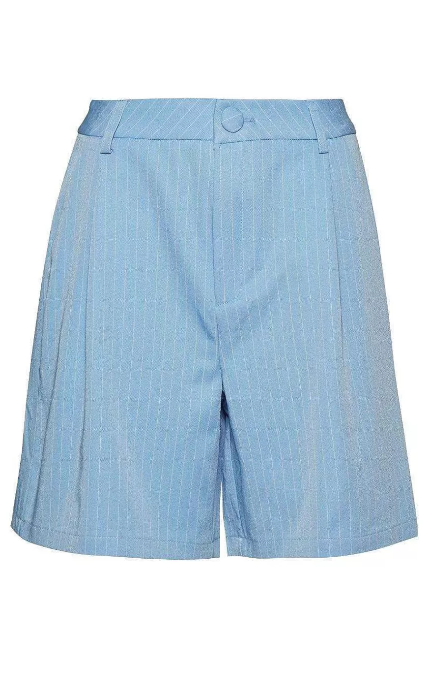 INA Copenhagen Shorts - Mai - Blue Pinstripe Outlet