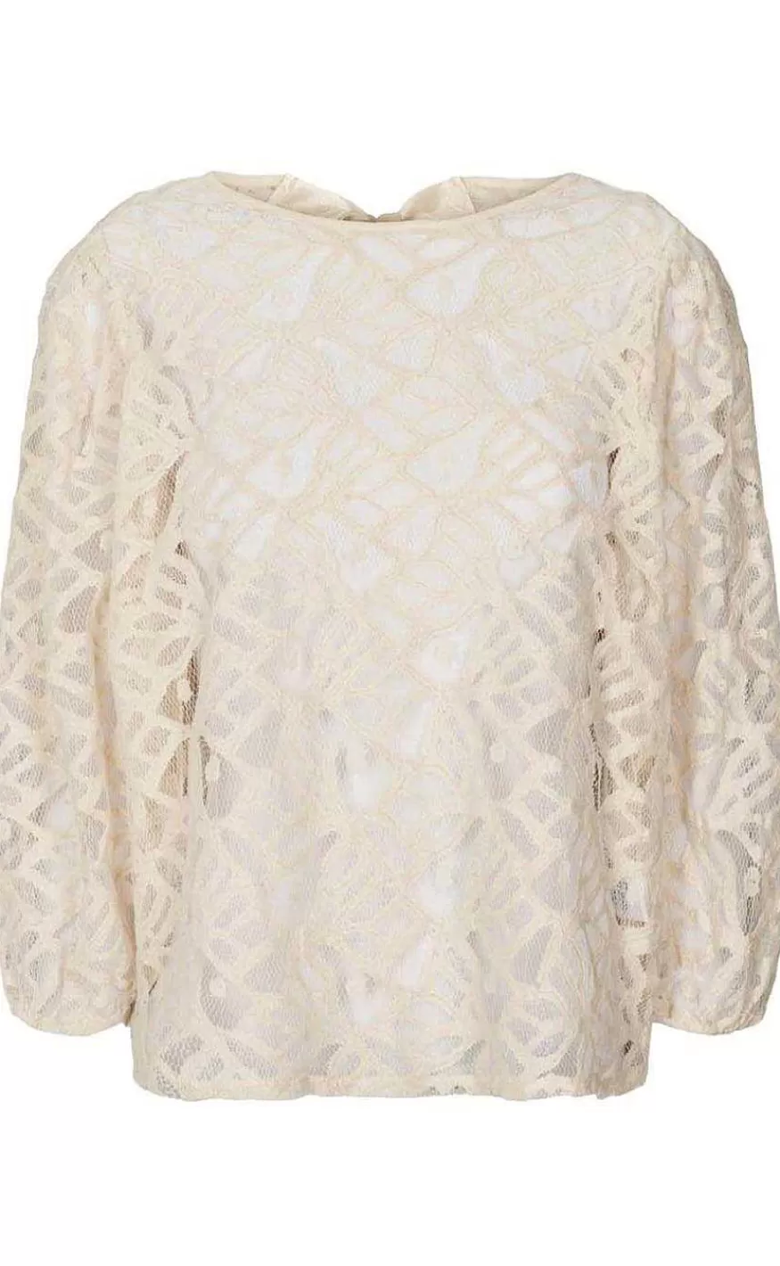 Lollys Laundry Bluse - Bergen - Creme Hot