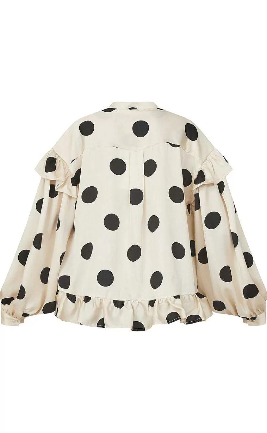 LOVEu0026DIVINE Love & Divine Bluse - Love1034-4 - Cream Dot Fashion