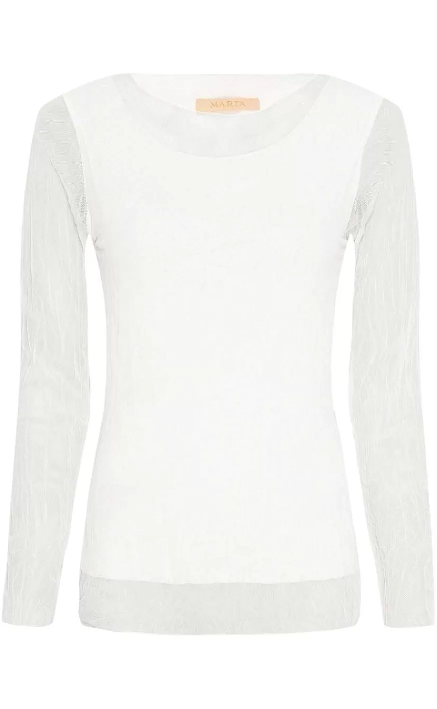 Marta Du Chateau Bluse - 1708 - White Fashion