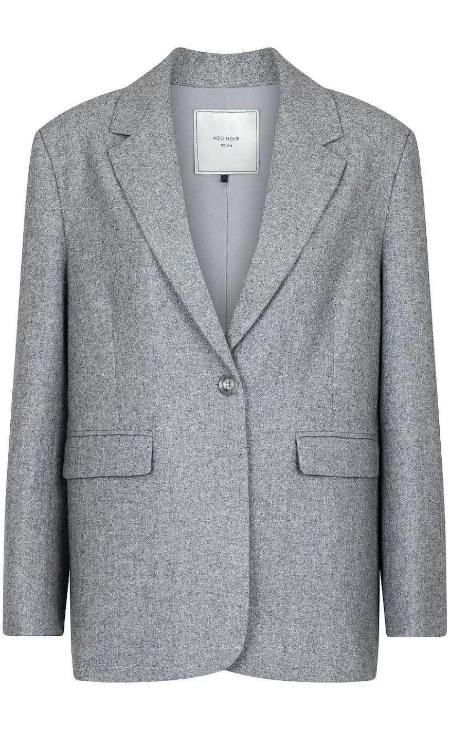 NEO NOIR Blazer - Gaby Structure - Grey Melange Fashion