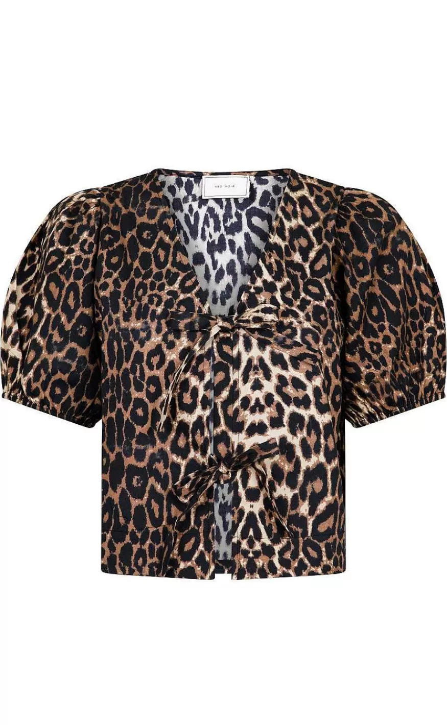 NEO NOIR Bluse - Bianca - Leopard Cheap