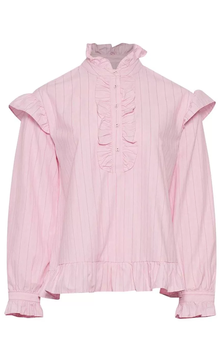 NOELLA Bluse - Sally - Light Pink Stripe Outlet