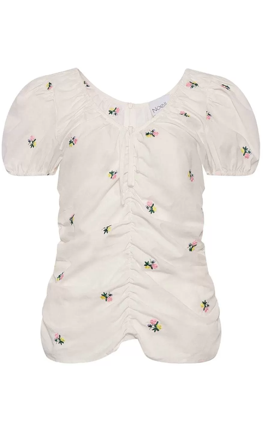 NOELLA Bluse - Samantha - White Embroidery Fashion