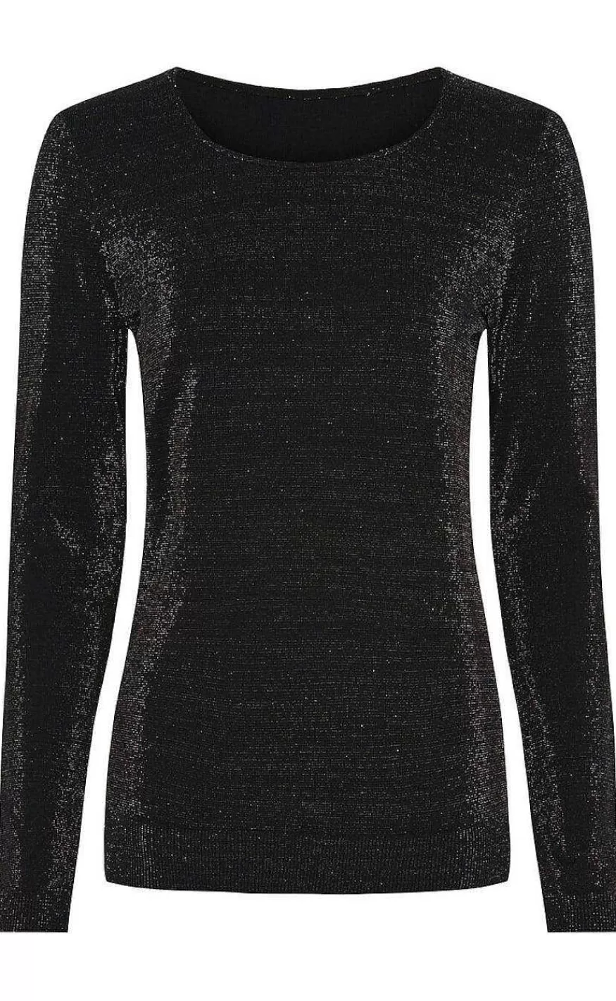 TIM u0026 SIMONSEN Tim & Simonsen Blouse - Las Vegas - Black/ Silver Glitter Best Sale