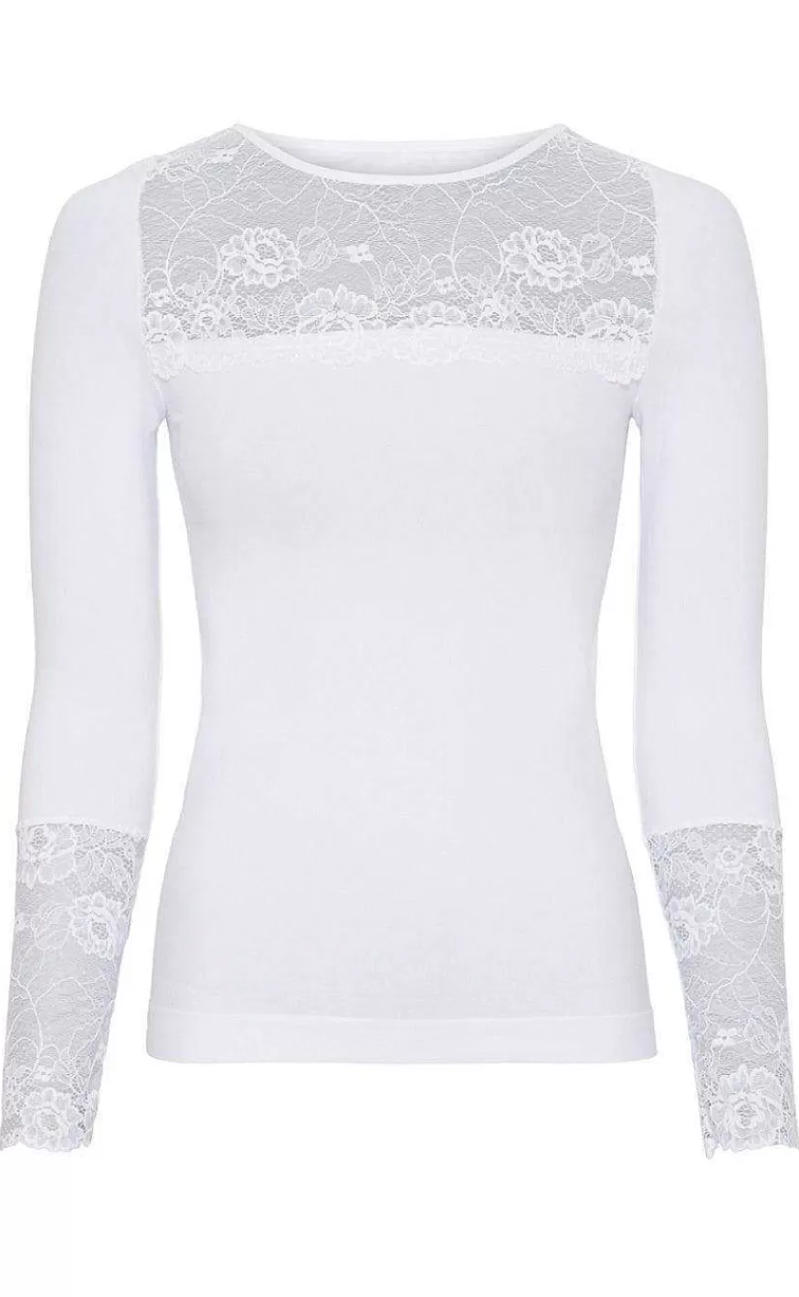 TIM u0026 SIMONSEN Tim & Simonsen Bluse - Nancy Lacechest - Bianco Store