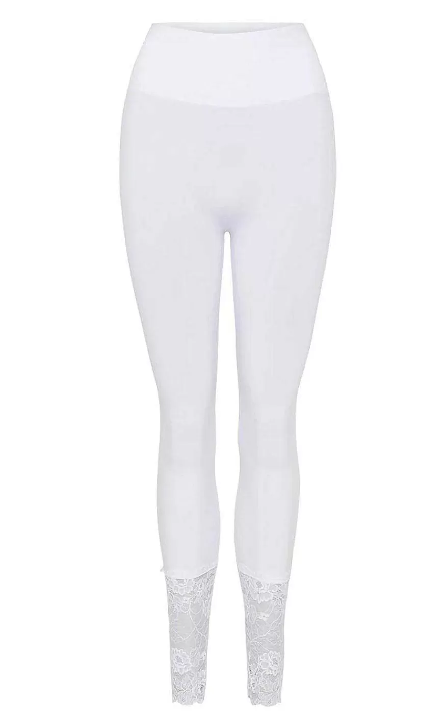 TIM u0026 SIMONSEN Tim & Simonsen Leggings - Martha Lace - Bianco Outlet