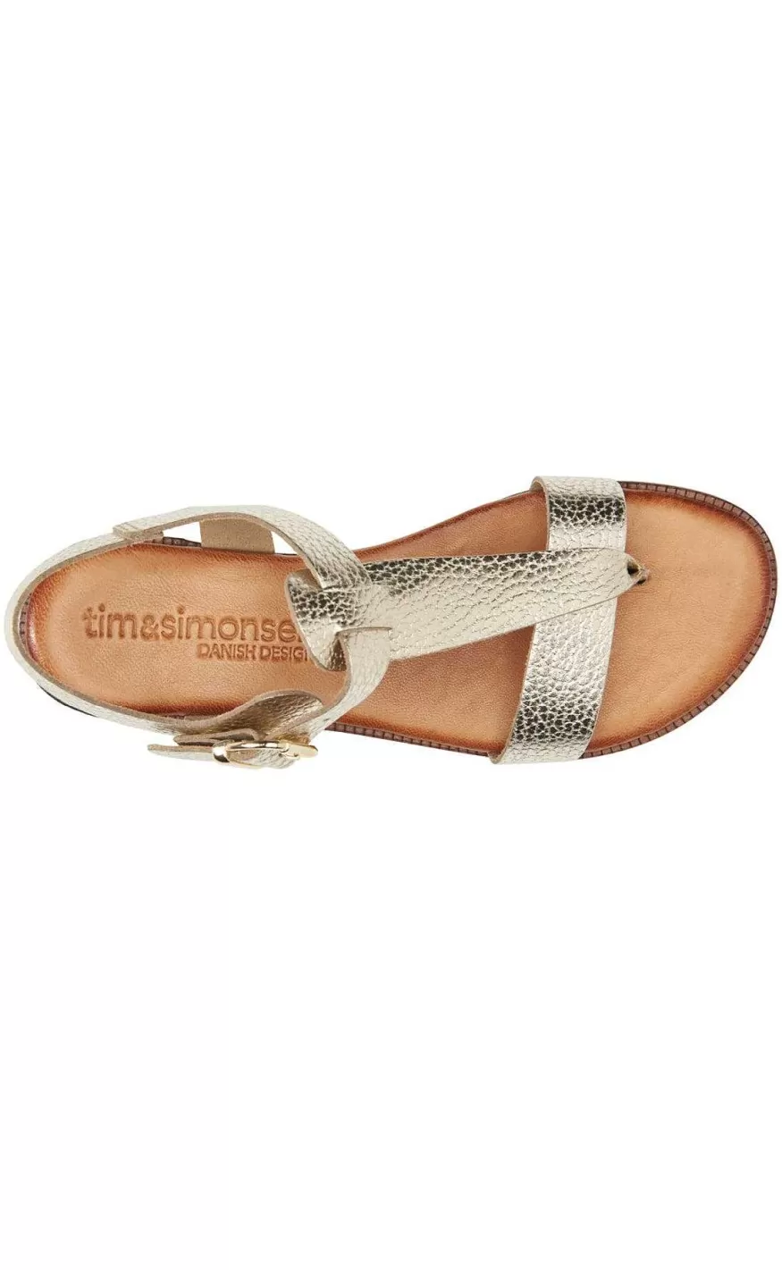 TIM u0026 SIMONSEN Tim & Simonsen Sandaler - Athena Metal - Platino Gold Best