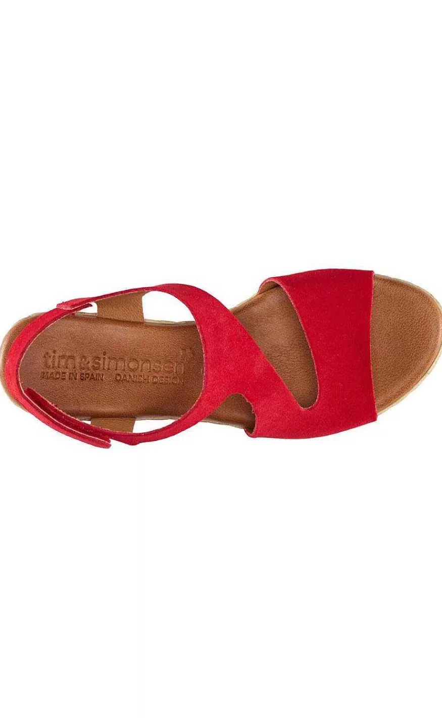 TIM u0026 SIMONSEN Tim & Simonsen Sandaler - Katia Suede - Fuego Hot