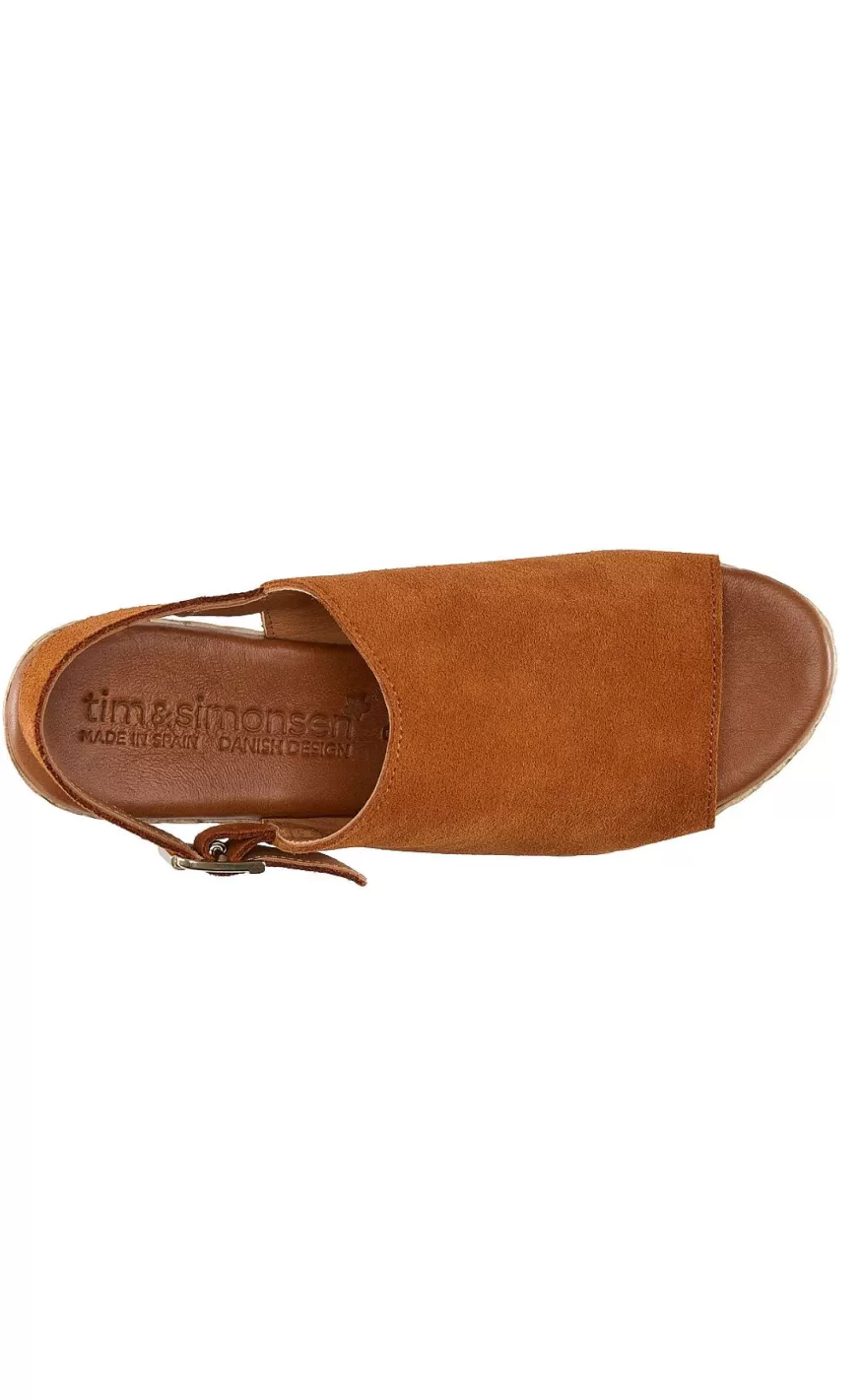 TIM u0026 SIMONSEN Tim & Simonsen Sandaler - Line Suede - Brandy Best