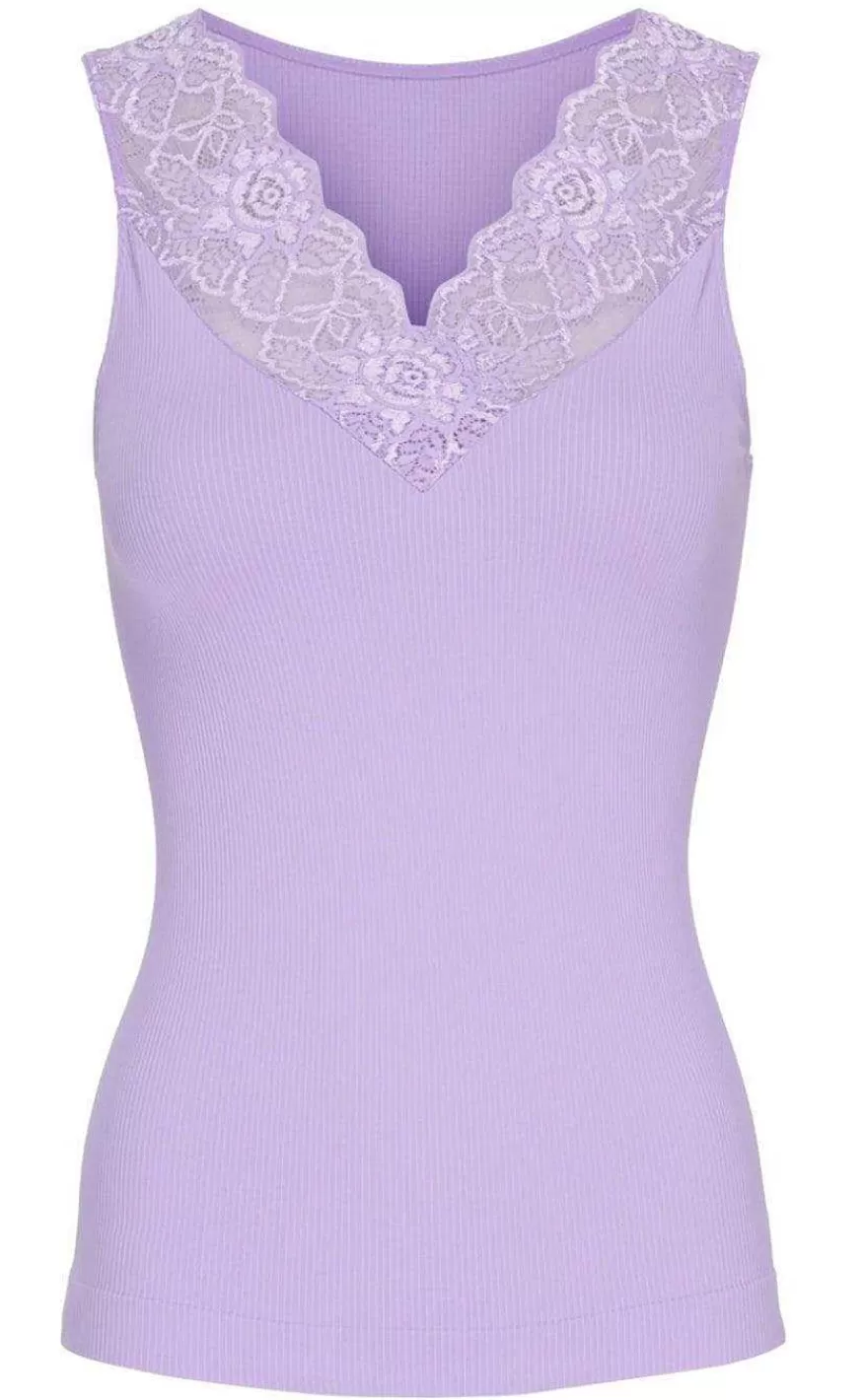 TIM u0026 SIMONSEN Tim & Simonsen Top - Belen V-Lace - Lavender (Vendbar) Sale