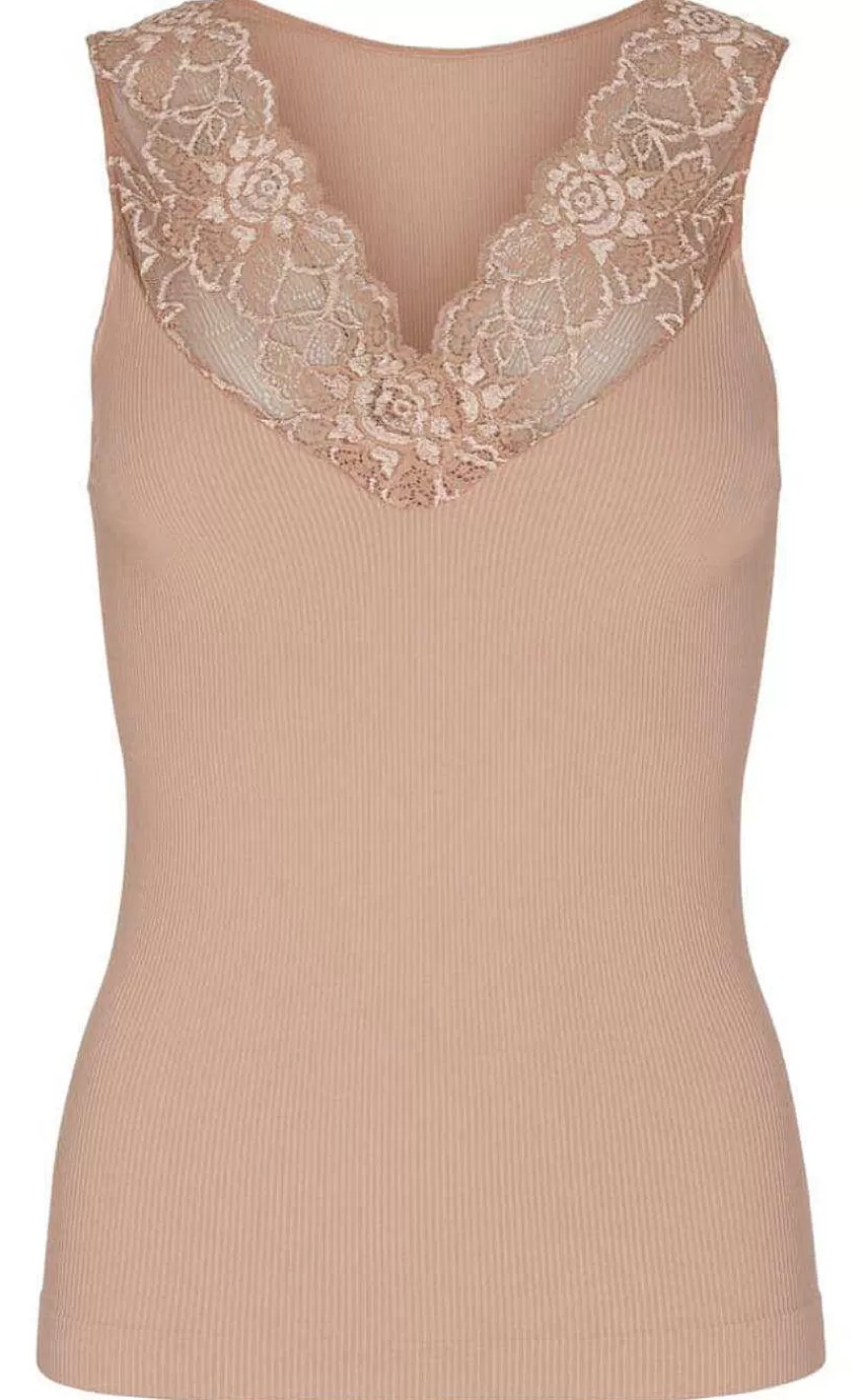 TIM u0026 SIMONSEN Tim & Simonsen Top - Belen V-Lace - Nude (Vendbar) Discount