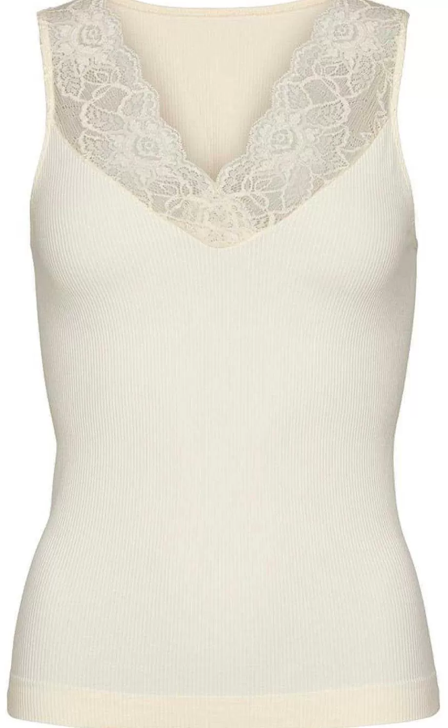 TIM u0026 SIMONSEN Tim & Simonsen Top - Belen V-Lace - Panna (Vendbar) New