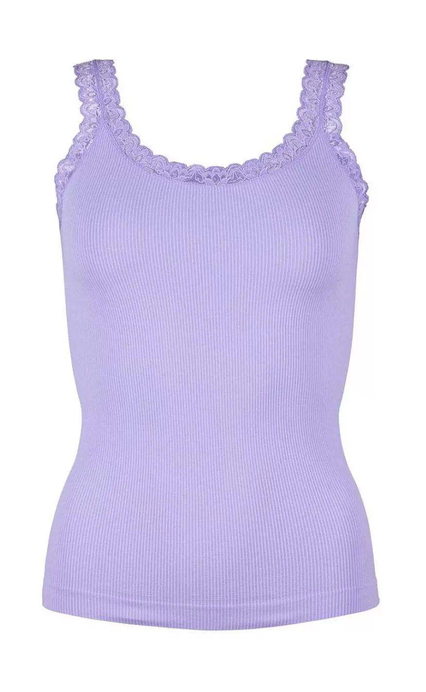 TIM u0026 SIMONSEN Tim & Simonsen Top - Frida Rib - Lavanda Cheap