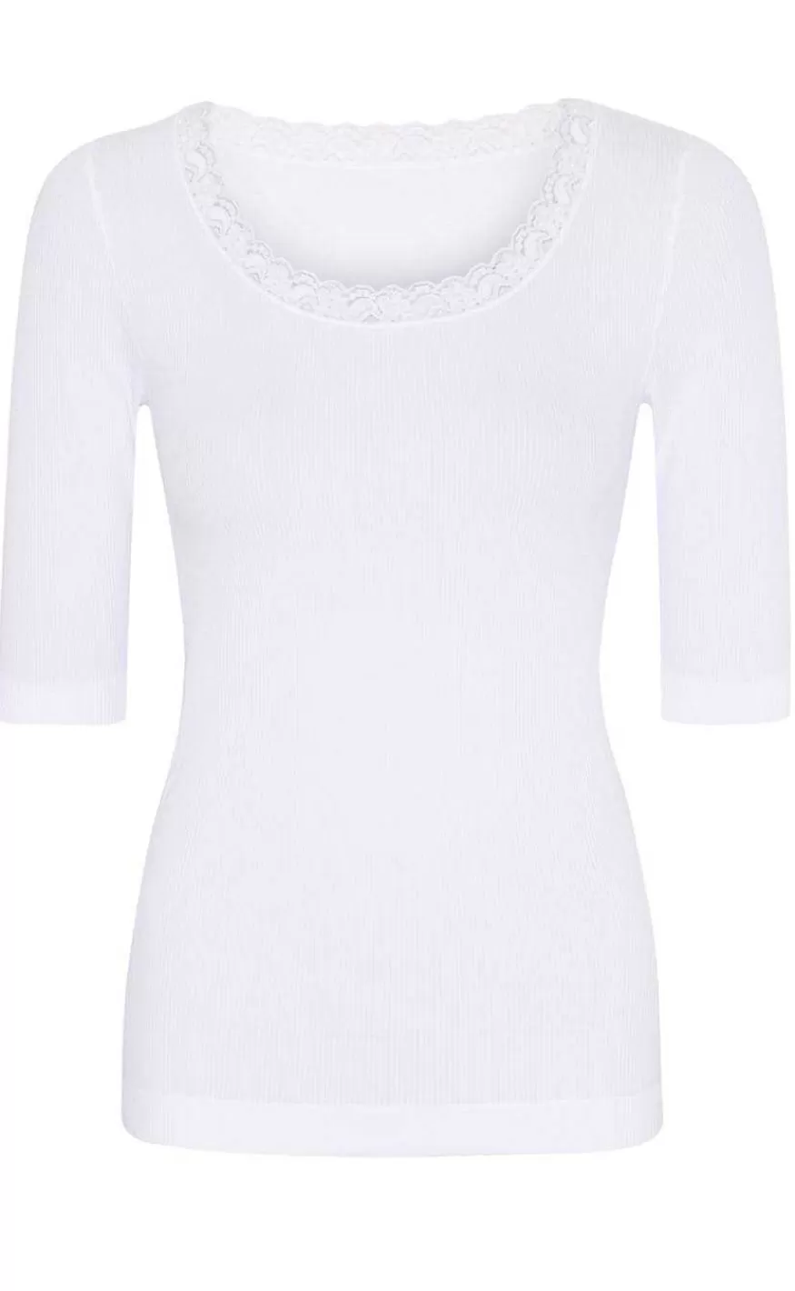 TIM u0026 SIMONSEN Tim & Simonsen Top - Frida Ss - Bianco Sale